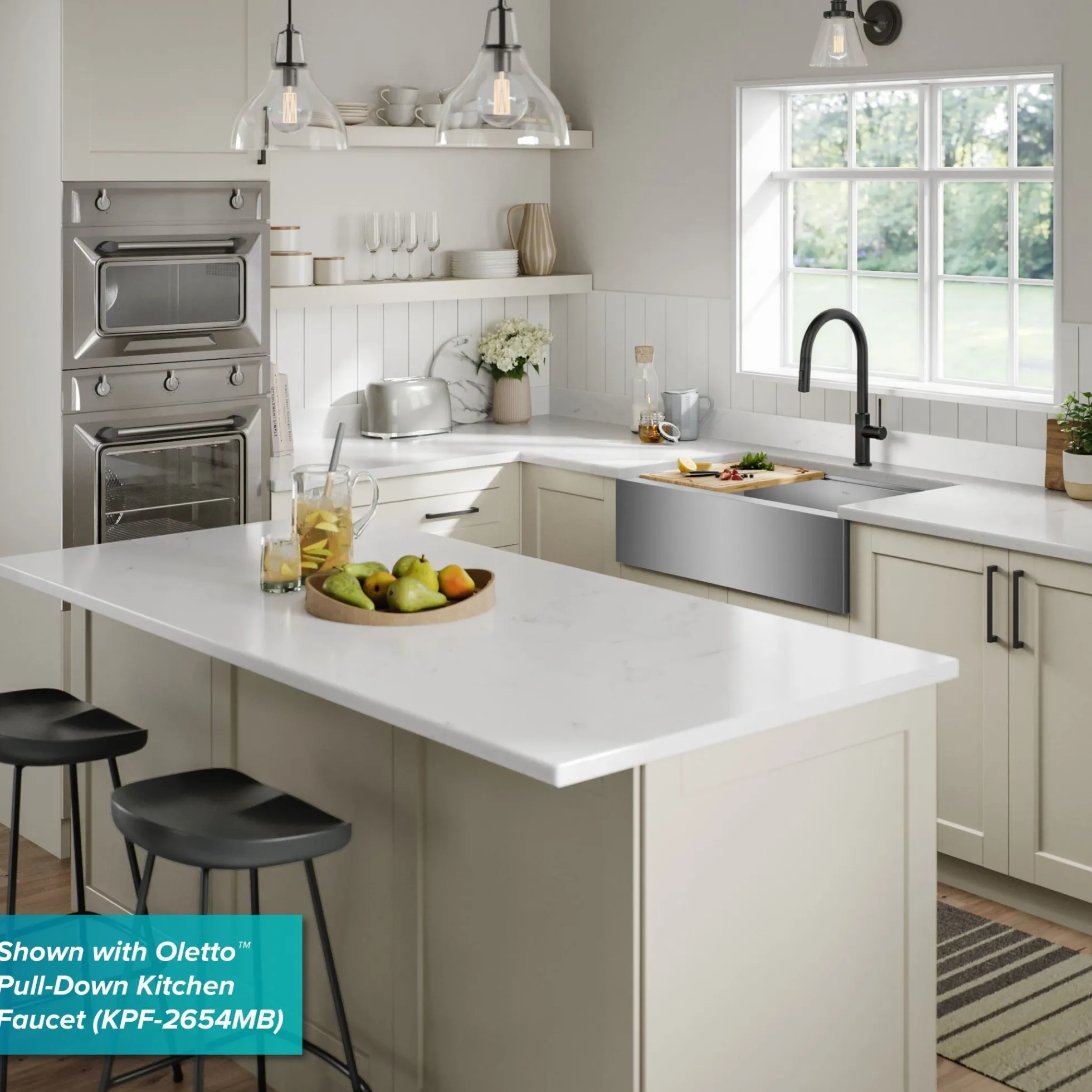 33" Modern Farmhouse Workstation 16 Gauge Single Bowl Stainless Steel Kitchen Sink with Accessories