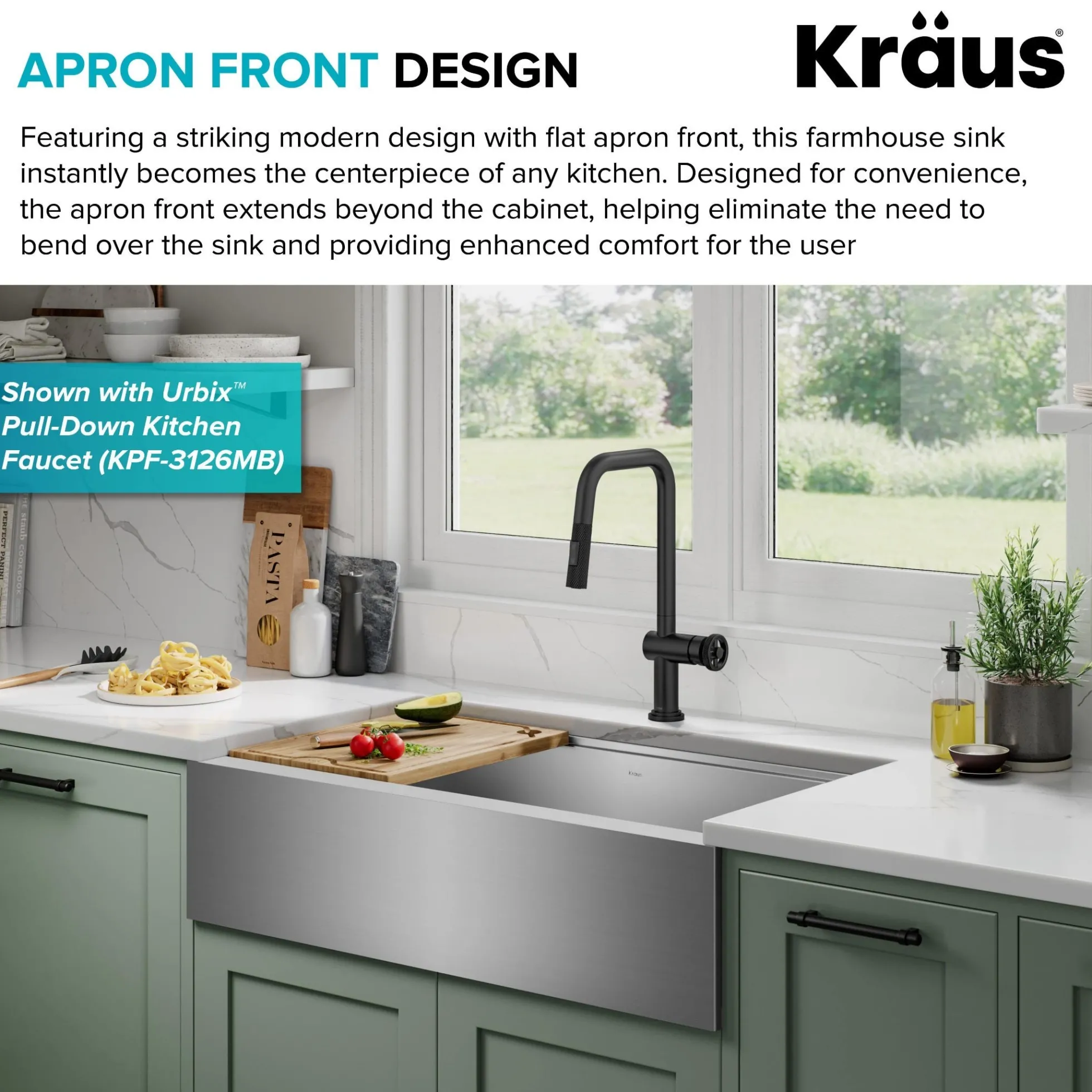 36" Modern Farmhouse Workstation 16 Gauge Single Bowl Stainless Steel Kitchen Sink with Accessories