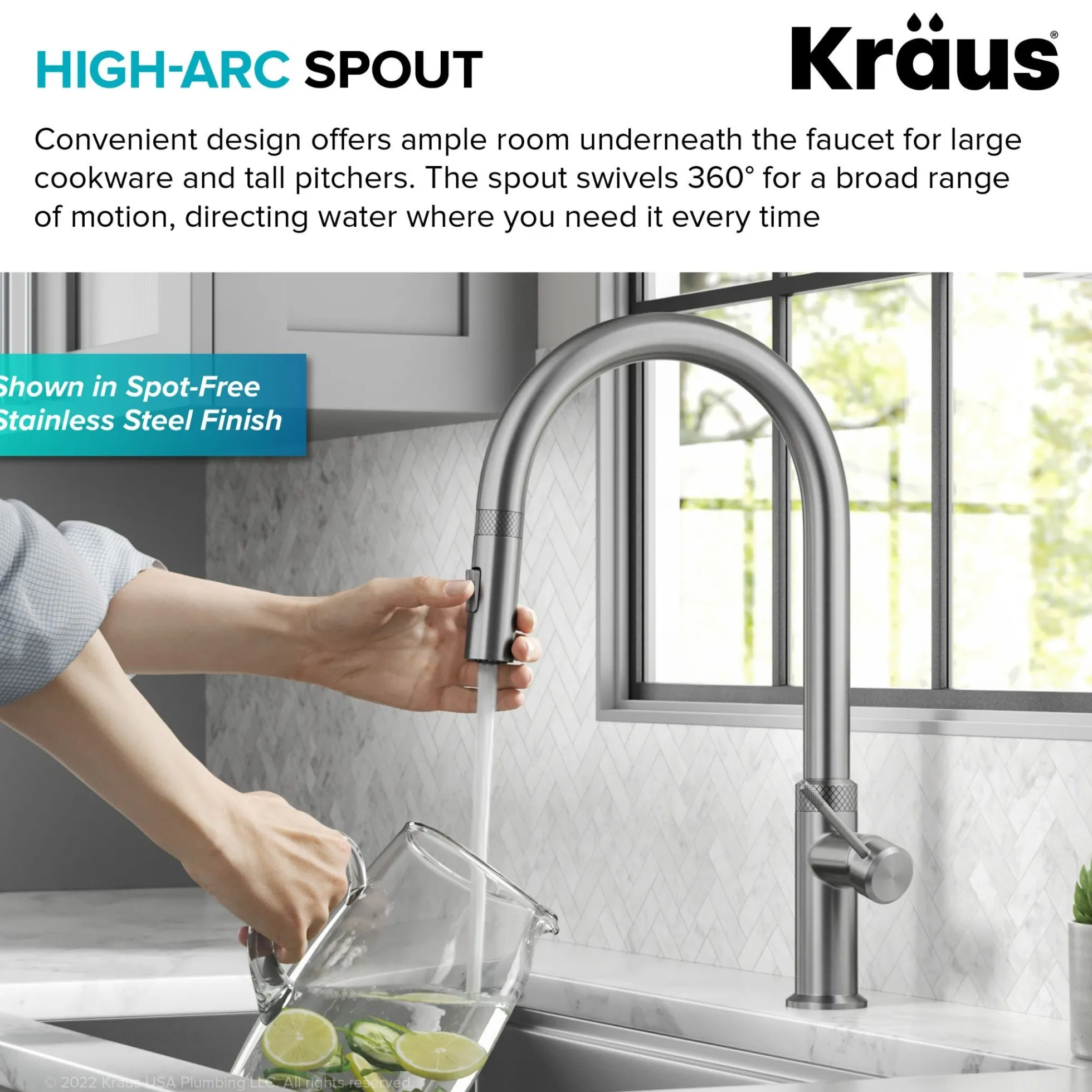Modern Industrial Pull-Down Single Handle Kitchen Faucet in Matte Black