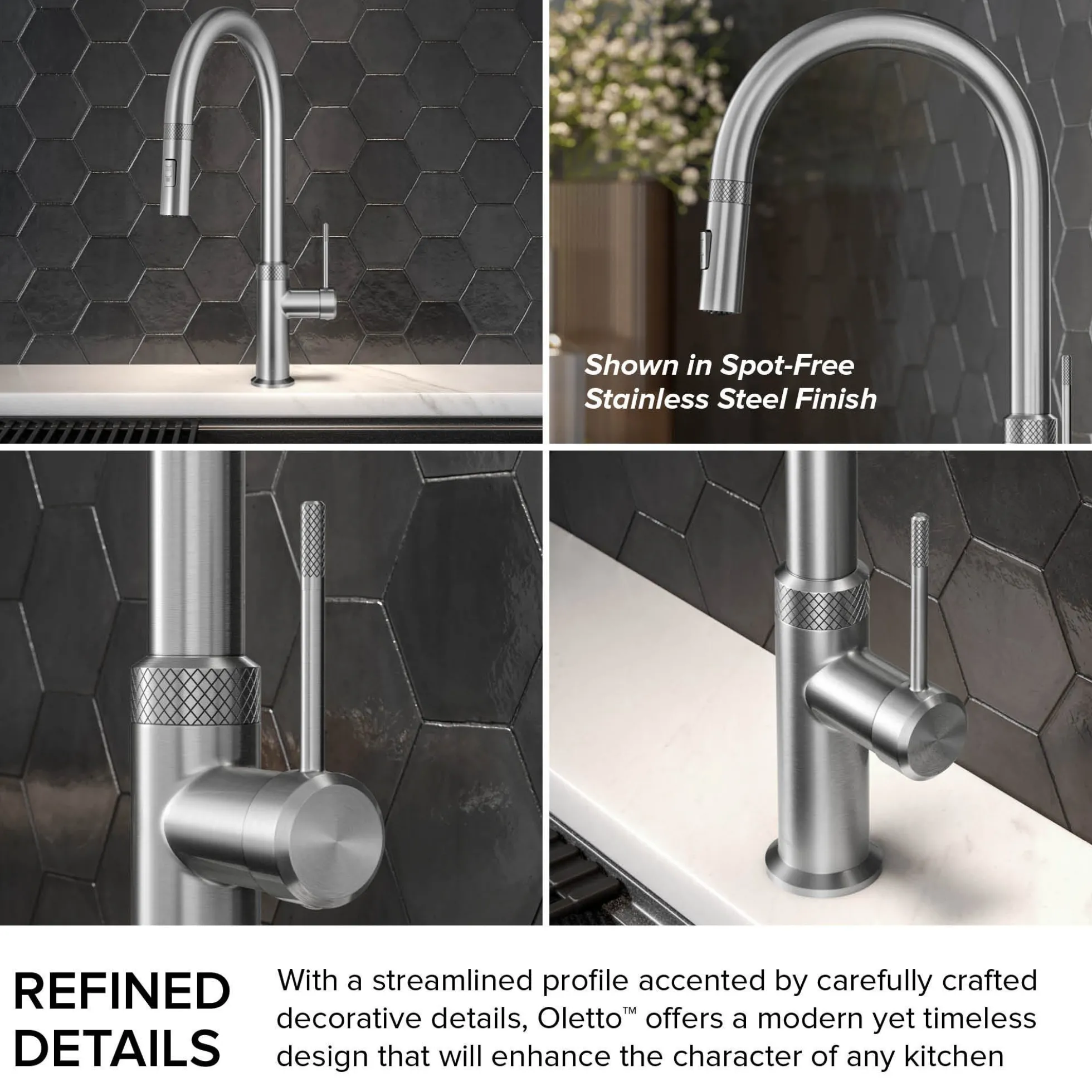 Modern Industrial Pull-Down Single Handle Kitchen Faucet in Matte Black