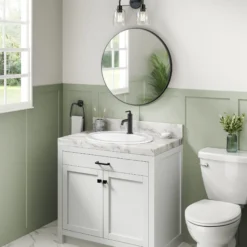 20 1/2” Oval Porcelain CeramicSelf-Rimming Drop-InTop MountBathroom Sinkin Whitewith OverflowDrain