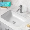 Pop-Up Drain for Bathroom Sink with Overflow in Spot-Free Stainless Steel