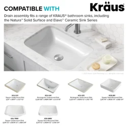 Pop-Up Drain for Bathroom Sink with Overflow in Spot-Free Stainless Steel