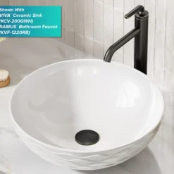 Pop-Up Drain for Bathroom Sink with Extended Threadwithout Overflow in Oil Rubbed Bronze