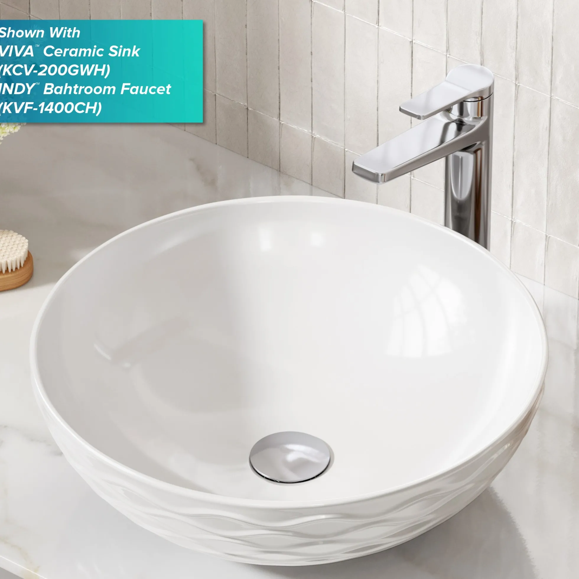 Pop-Up Drain for Bathroom Sink with Extended Threadwithout Overflow in Chrome