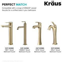 Pop-Up Drain for Bathroom Sink with Extended Threadwithout Overflow in Brushed Gold