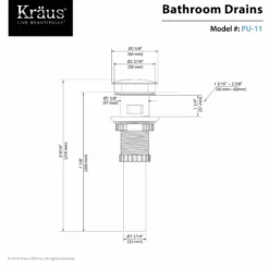 Pop-Up Drain for Bathroom Sink with Overflow in Satin Nickel