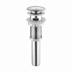 Pop-Up Drain for Bathroom Sink with Overflow in Chrome