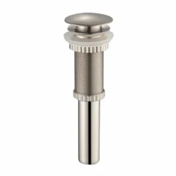 Pop-Up Drain for Bathroom Sinkwithout Overflow in Satin Nickel