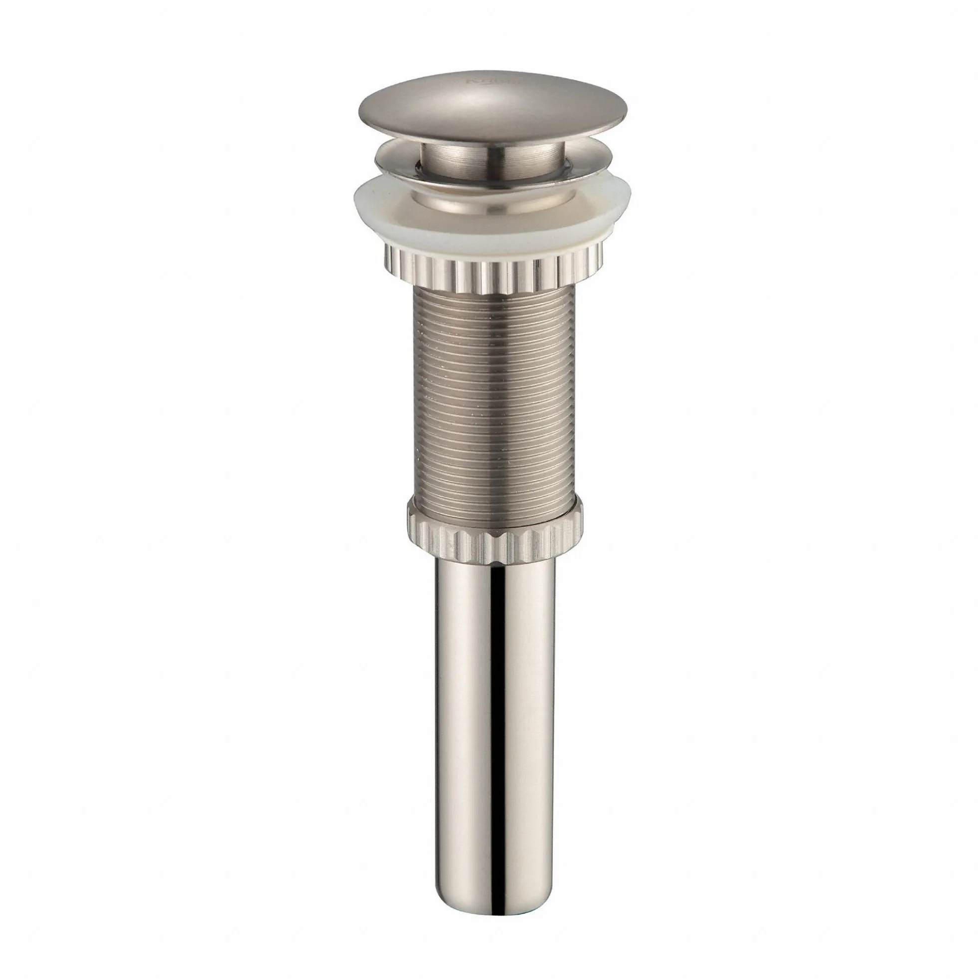 Pop-Up Drain for Bathroom Sinkwithout Overflow in Satin Nickel