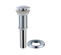 Pop-Up Drain for Bathroom Sinkwithout Overflow and Mounting Ring in Chrome