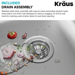 Premier 32” Undermount 60/40 Double Bowl 18-Gauge Stainless Steel Kitchen Sink
