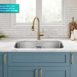 Premier 32” Undermount 50/50 Double Bowl with Low Divider 18-Gauge Stainless Steel Kitchen Sink