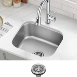 Premier 20” Undermount Single Bowl 18-Gauge Stainless Steel Kitchen Sink