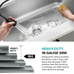 Premier 31 1/2” Undermount Single Bowl 18-Gauge Stainless Steel Kitchen Sink