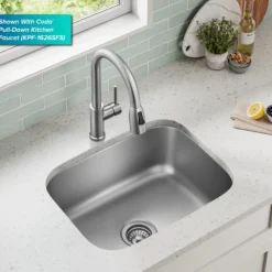 Premier 23” Undermount Single Bowl 18-Gauge Stainless Steel Kitchen Sink