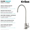 Pull-Down Kitchen Faucet and Water Filter Faucet Combo in Spot Free Stainless Steel