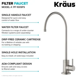 Pull-Down Kitchen Faucet and Water Filter Faucet Combo in Spot Free Stainless Steel