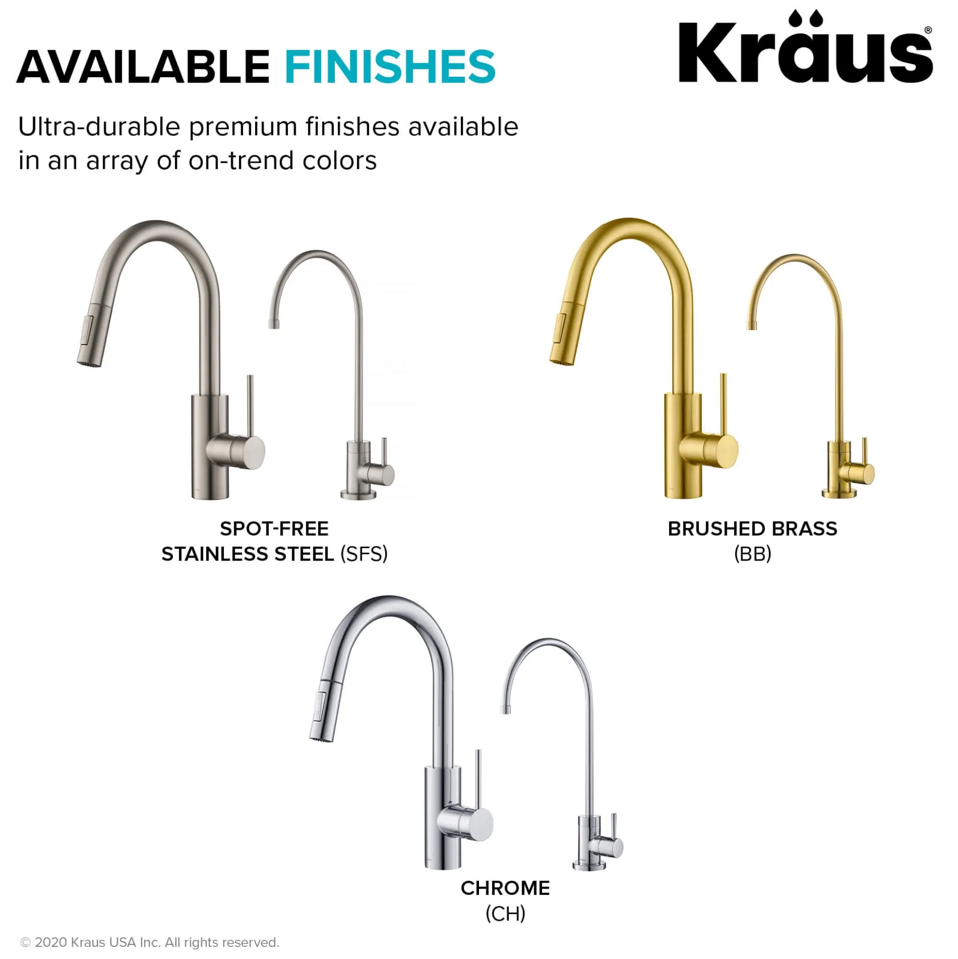 Pull-Down Kitchen Faucet and Water Filter Faucet Combo in Chrome