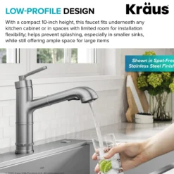 Pull-Out Single Handle Kitchen Faucet in Matte Black