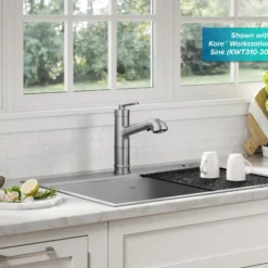 Pull-Out Single Handle Kitchen Faucet in Spot-Free Stainless Steel