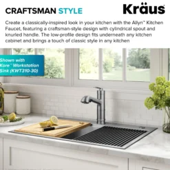 Pull-Out Single Handle Kitchen Faucet in Spot-Free Stainless Steel