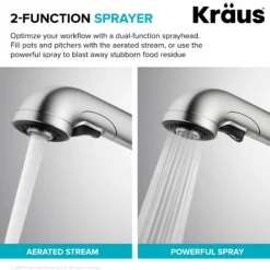 Pull-Out Single Handle Kitchen Faucet in Spot-Free Stainless Steel