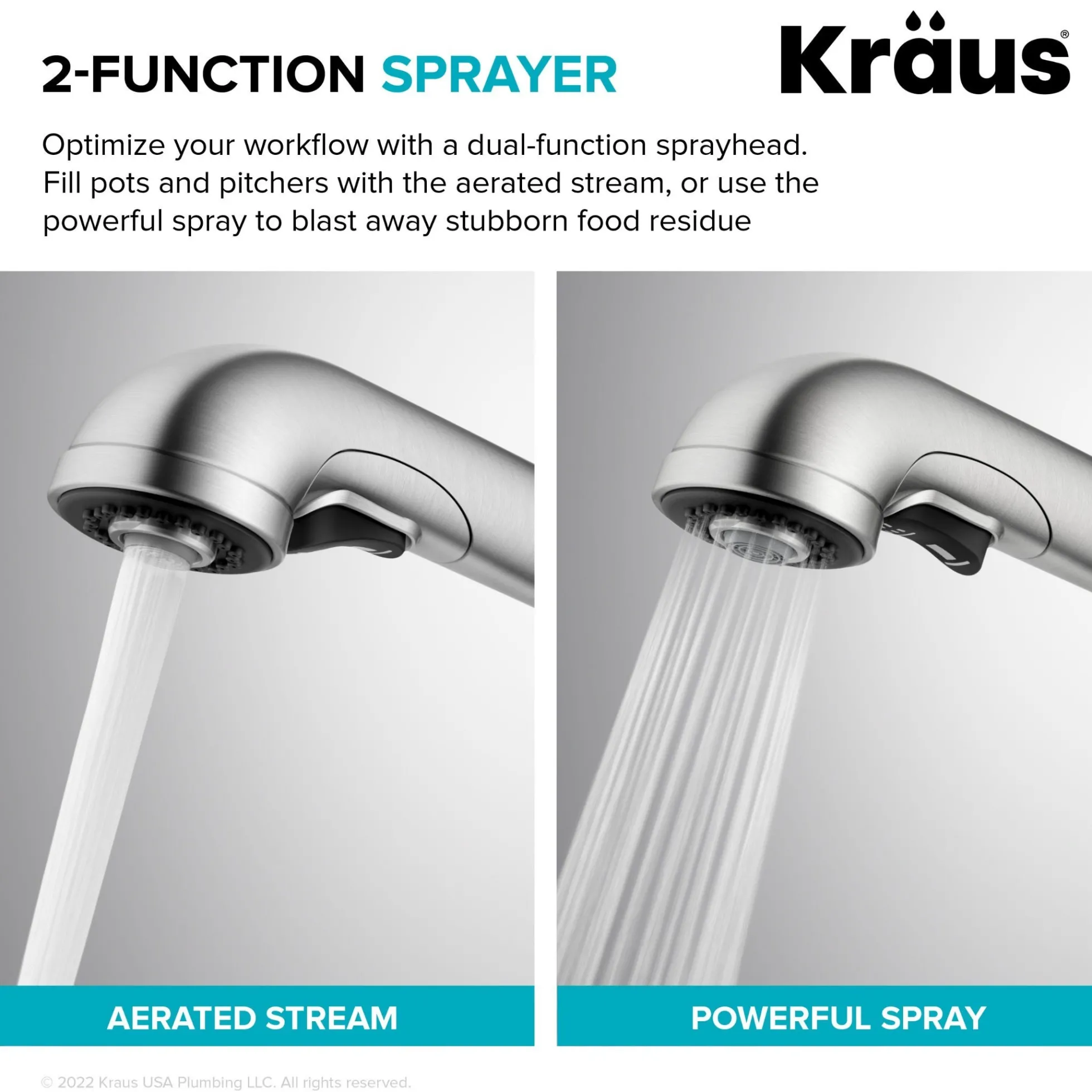 Pull-Out Single Handle Kitchen Faucet in Spot-Free Stainless Steel