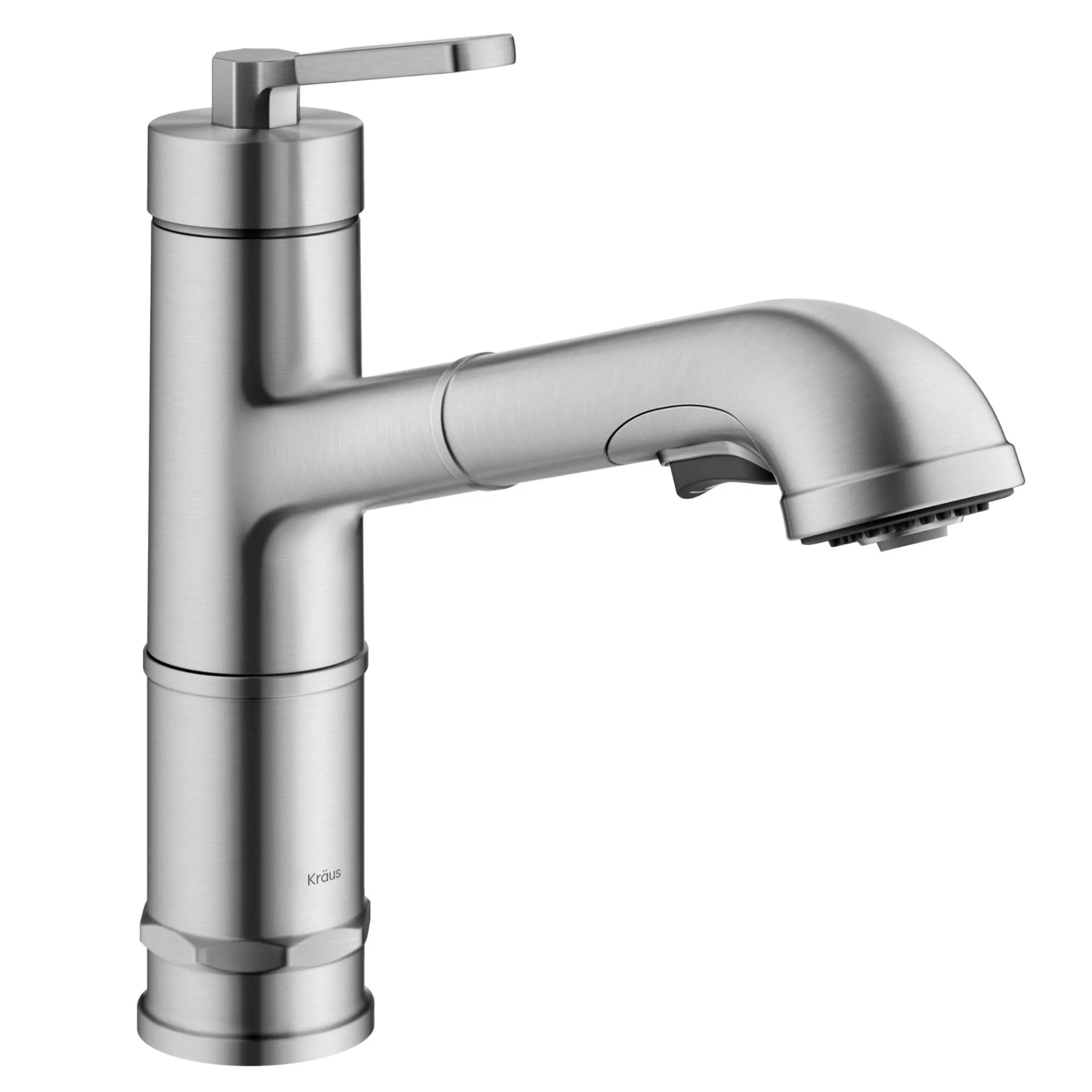 Pull-Out Single Handle Kitchen Faucet in Spot-Free Stainless Steel