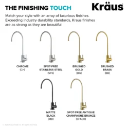 Purita 100% Lead-Free Kitchen Water Filter Faucet in Brushed Brass