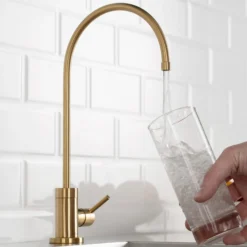 Purita 100% Lead-Free Kitchen Water Filter Faucet in Brushed Brass