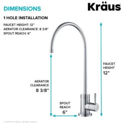 Purita 100% Lead-Free Kitchen Water Filter Faucet in Chrome