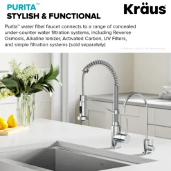 Purita 100% Lead-Free Kitchen Water Filter Faucet in Chrome