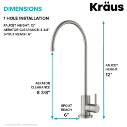 Purita 100% Lead-Free Kitchen Water Filter Faucet in Spot Free Stainless Steel