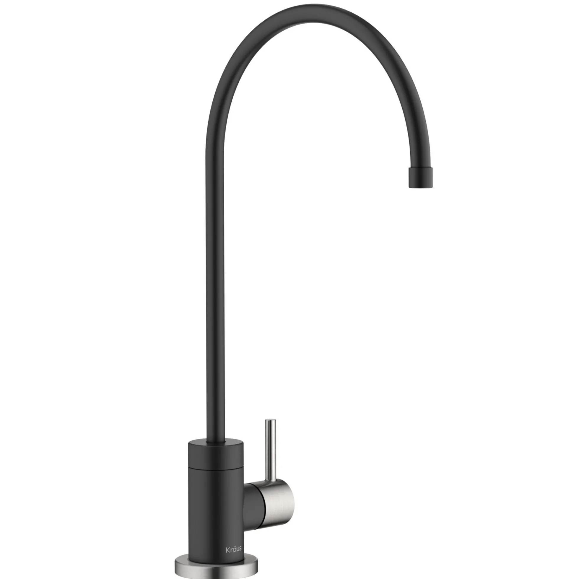 Purita 100% Lead-Free Kitchen Water Filter Faucet in Spot-Free Stainless Steel/Matte Black