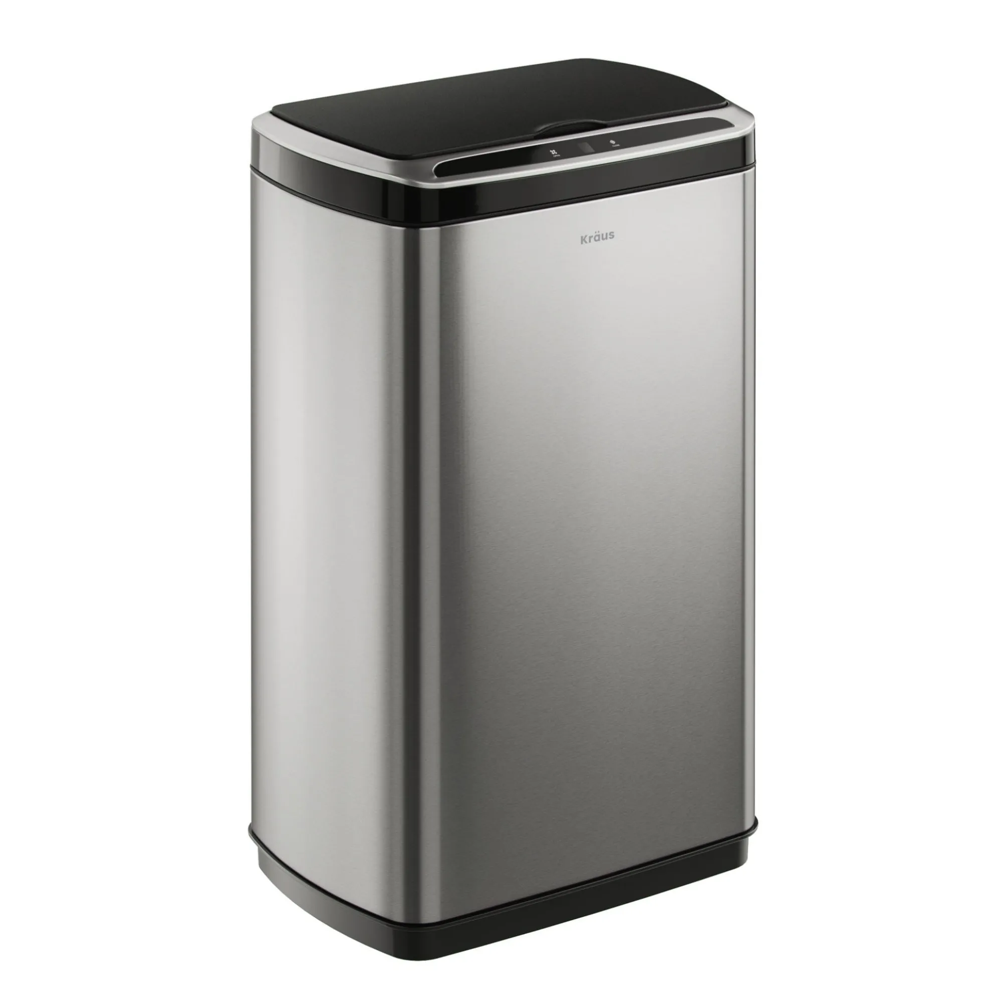 Rectangular 13 Gallon Touchless Motion Sensor Trash Can in Fingerprint Resistant Stainless Steel Finish withSoftShut Lid