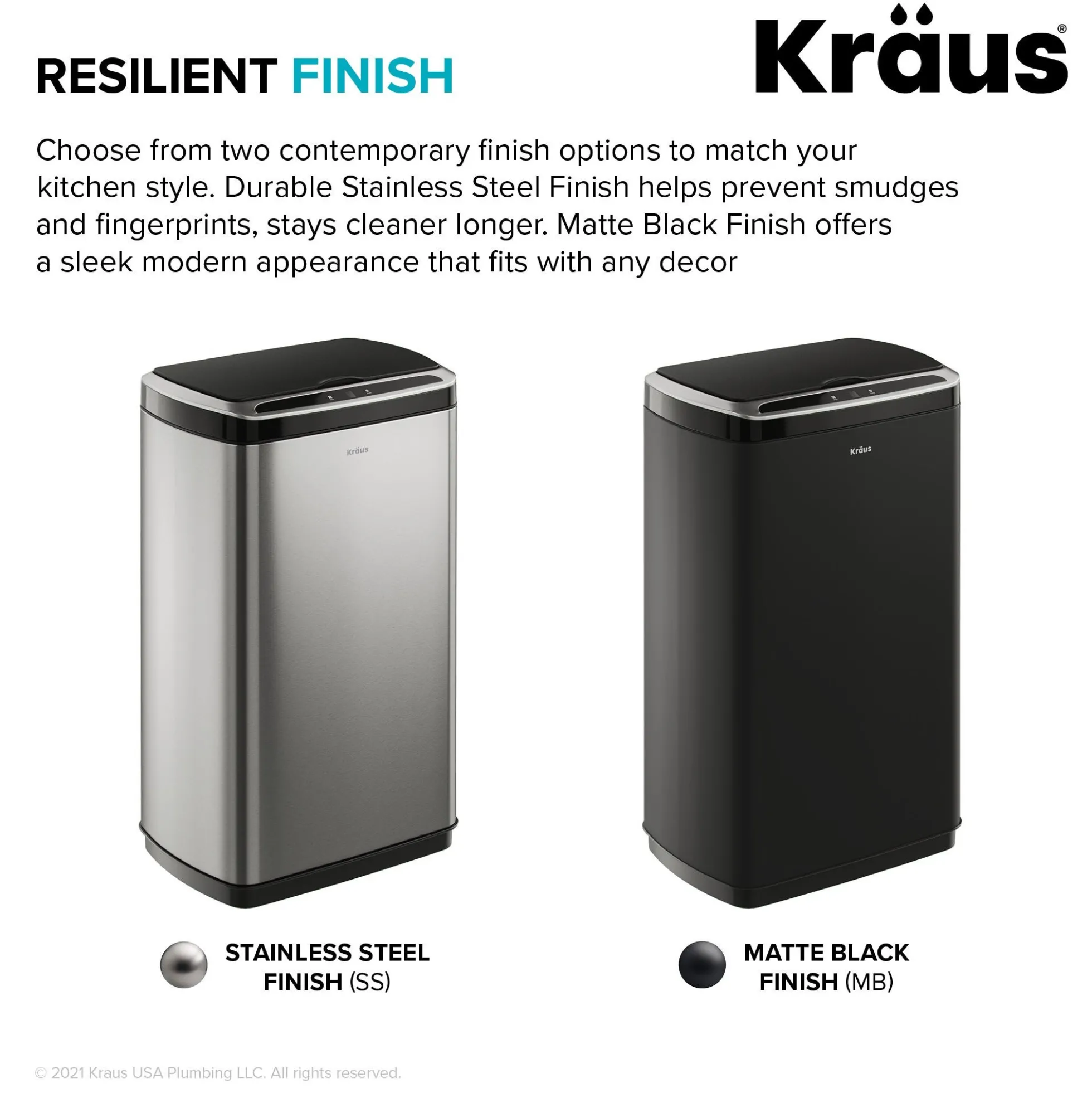 Rectangular 13 Gallon Touchless Motion Sensor Trash Can in Fingerprint Resistant Stainless Steel Finish withSoftShut Lid