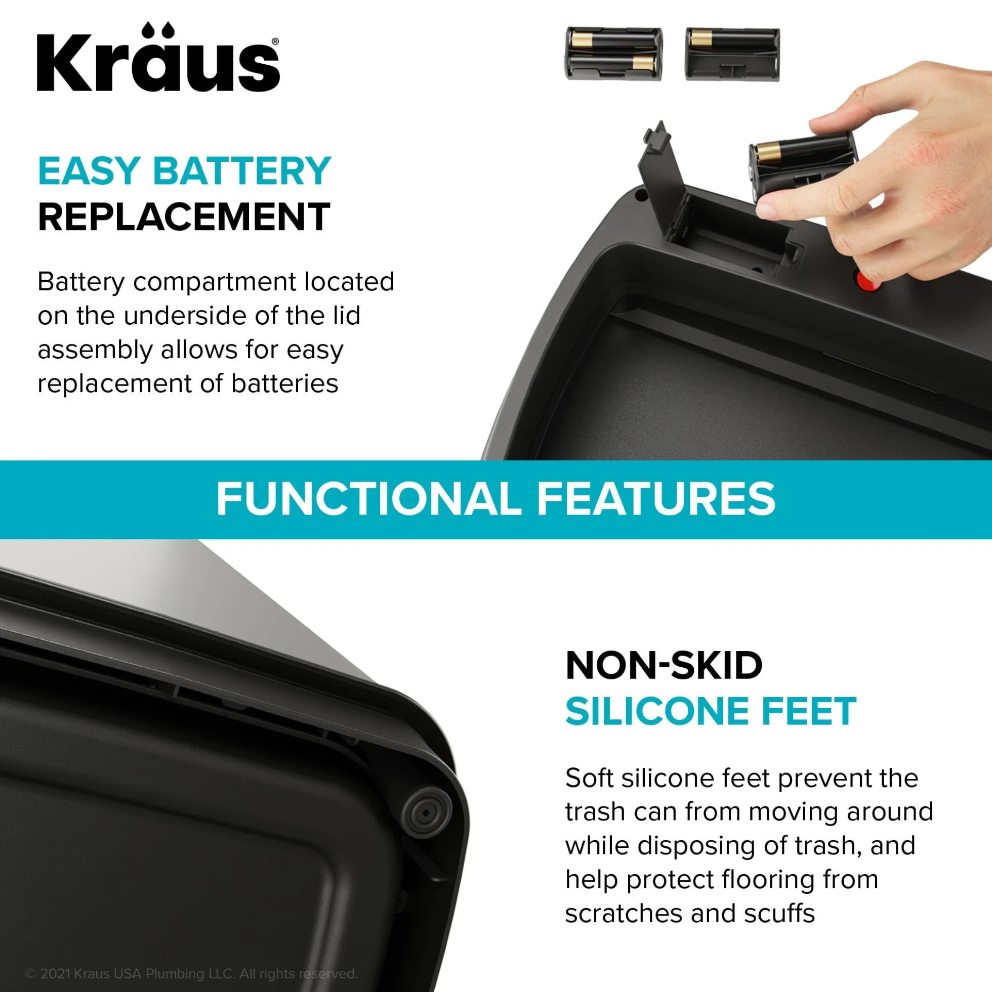 Rectangular 13 Gallon Touchless Motion Sensor Trash Can in Fingerprint Resistant Stainless Steel Finish withSoftShut Lid
