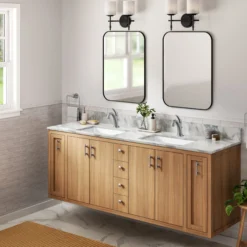 20 1/4" RectangularPorcelain CeramicUndermountBathroom Sinkin Whitewith OverflowDrain