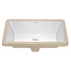 21 1/8" RectangularPorcelain CeramicUndermountBathroom Sinkin Whitewith OverflowDrain