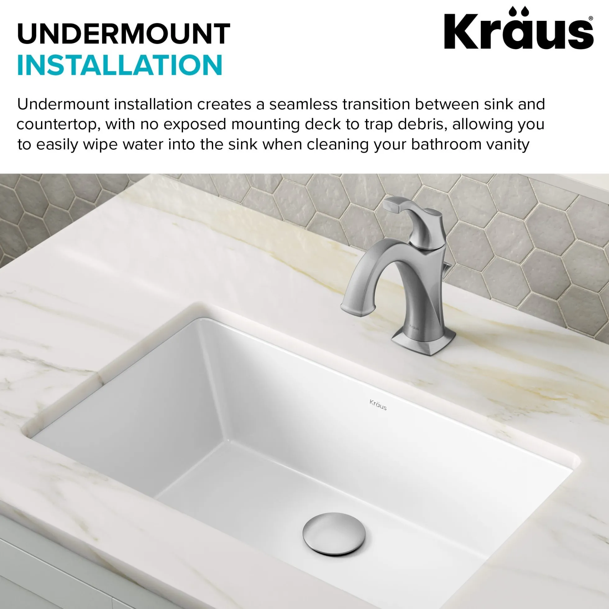 21 1/8" RectangularPorcelain CeramicUndermountBathroom Sinkin Whitewith OverflowDrain