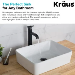 19" Rectangular Vessel Ceramic Bathroom Sink in White