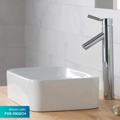 19" Rectangular Vessel Ceramic Bathroom Sink in White