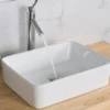 19" Rectangular Vessel Ceramic Bathroom Sink in White (2-Pack)