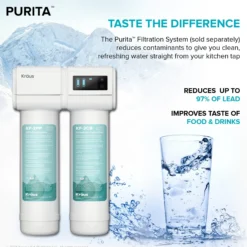 Replacement Filter Cartridges for Purita™ 2-Stage Under Sink Water Filtration System with Carbon Block and Polypropylene Filters