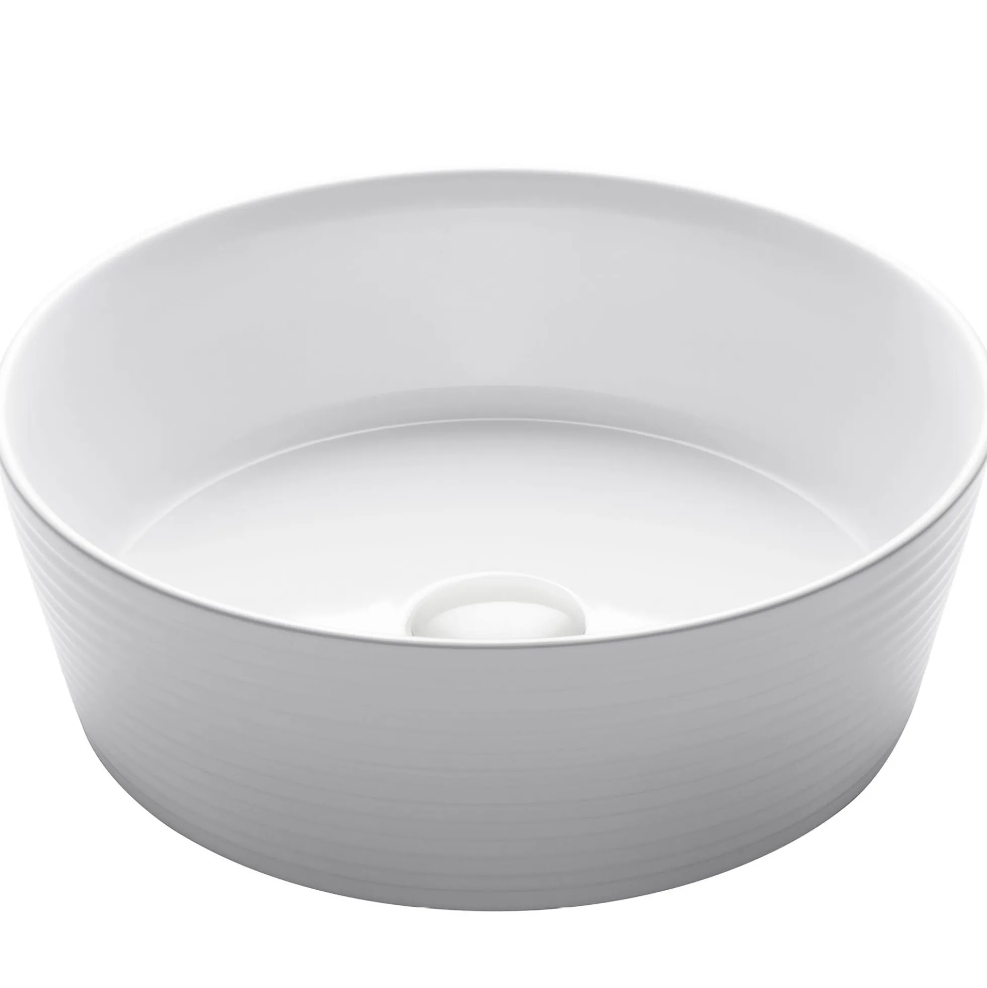 15 3/4" Round Vessel Ceramic Bathroom Sink in White