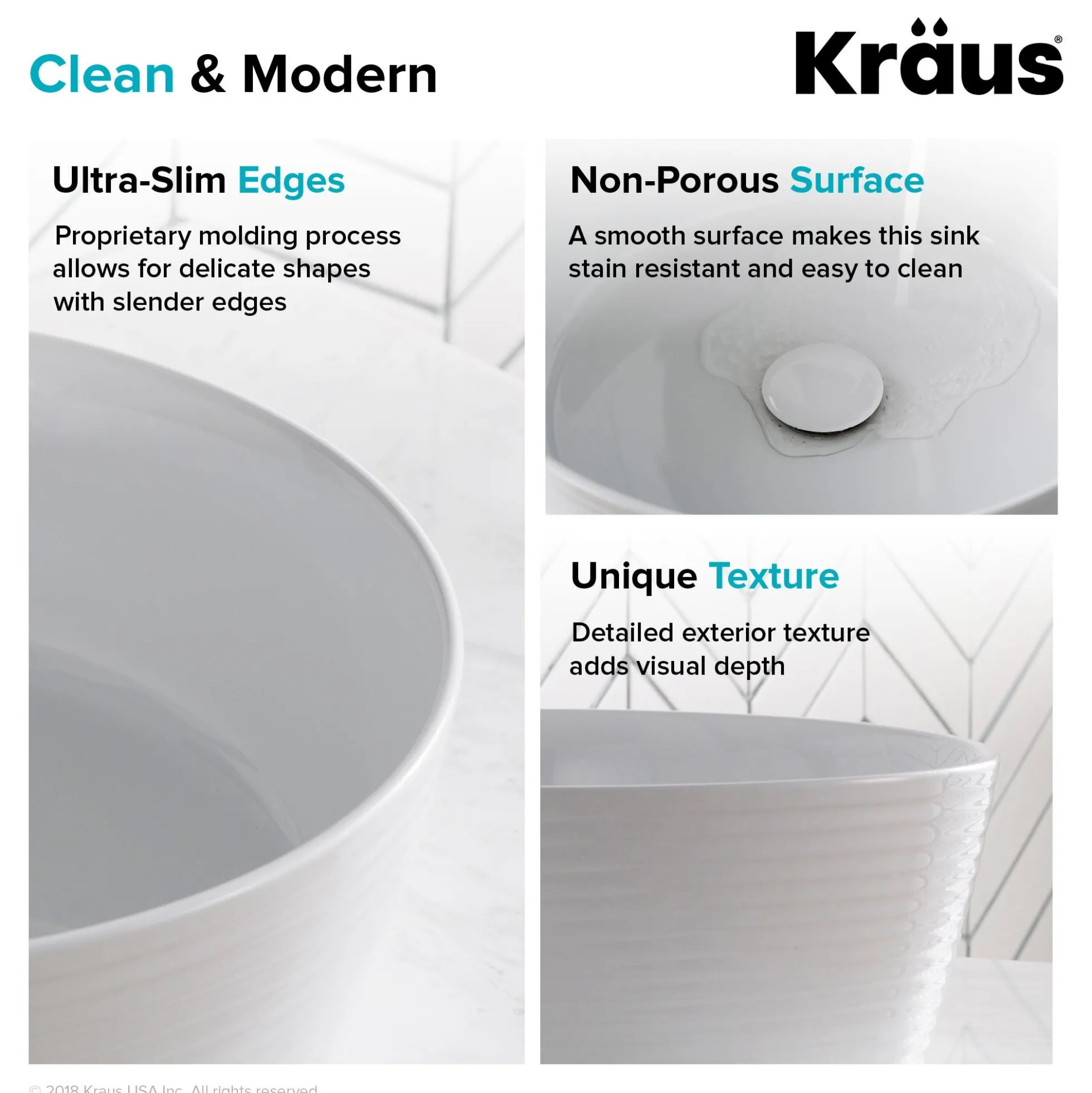 15 3/4" Round Vessel Ceramic Bathroom Sink in White