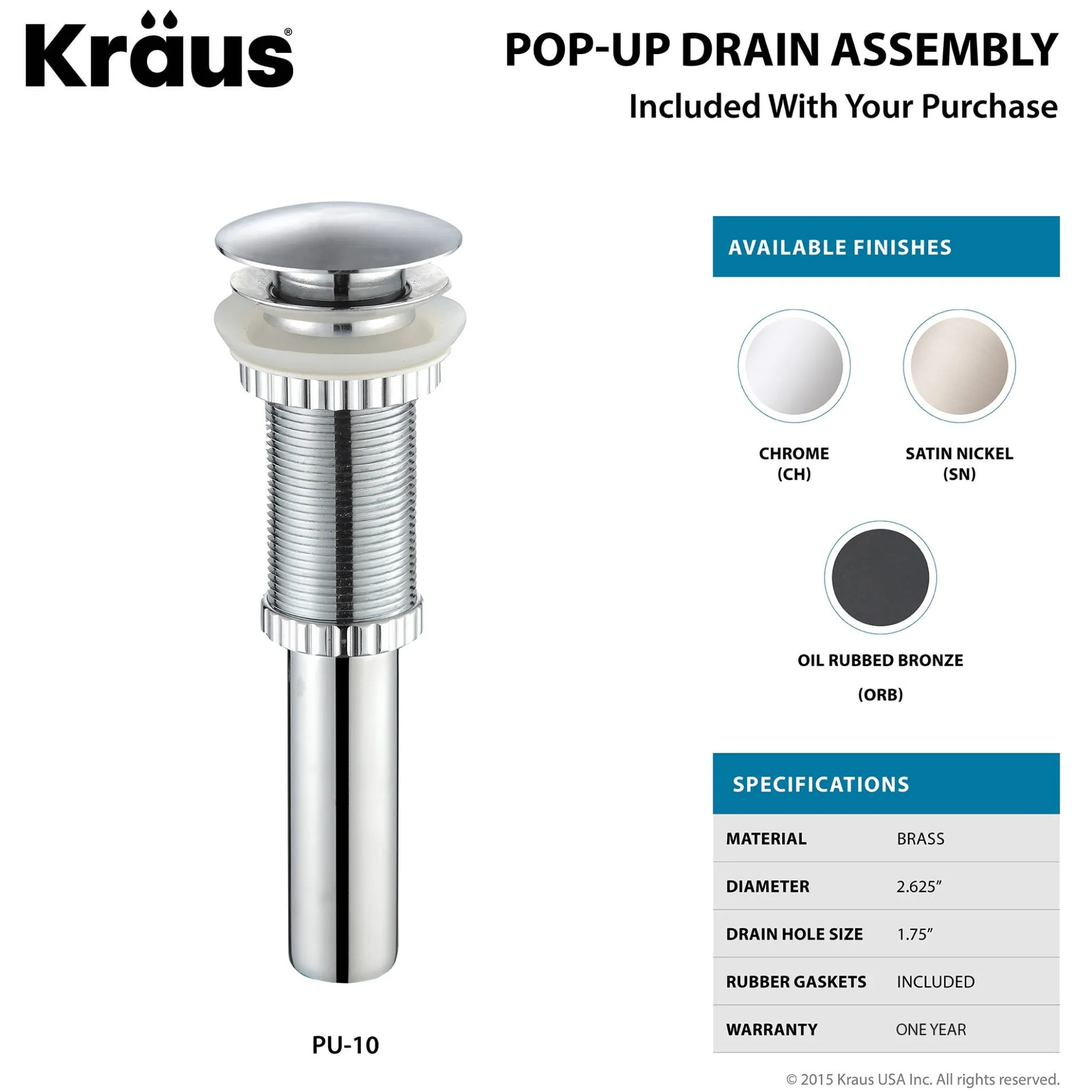 16" Round Vessel Ceramic Bathroom Sink in White with Pop-Up Drain in Oil Rubbed Bronze