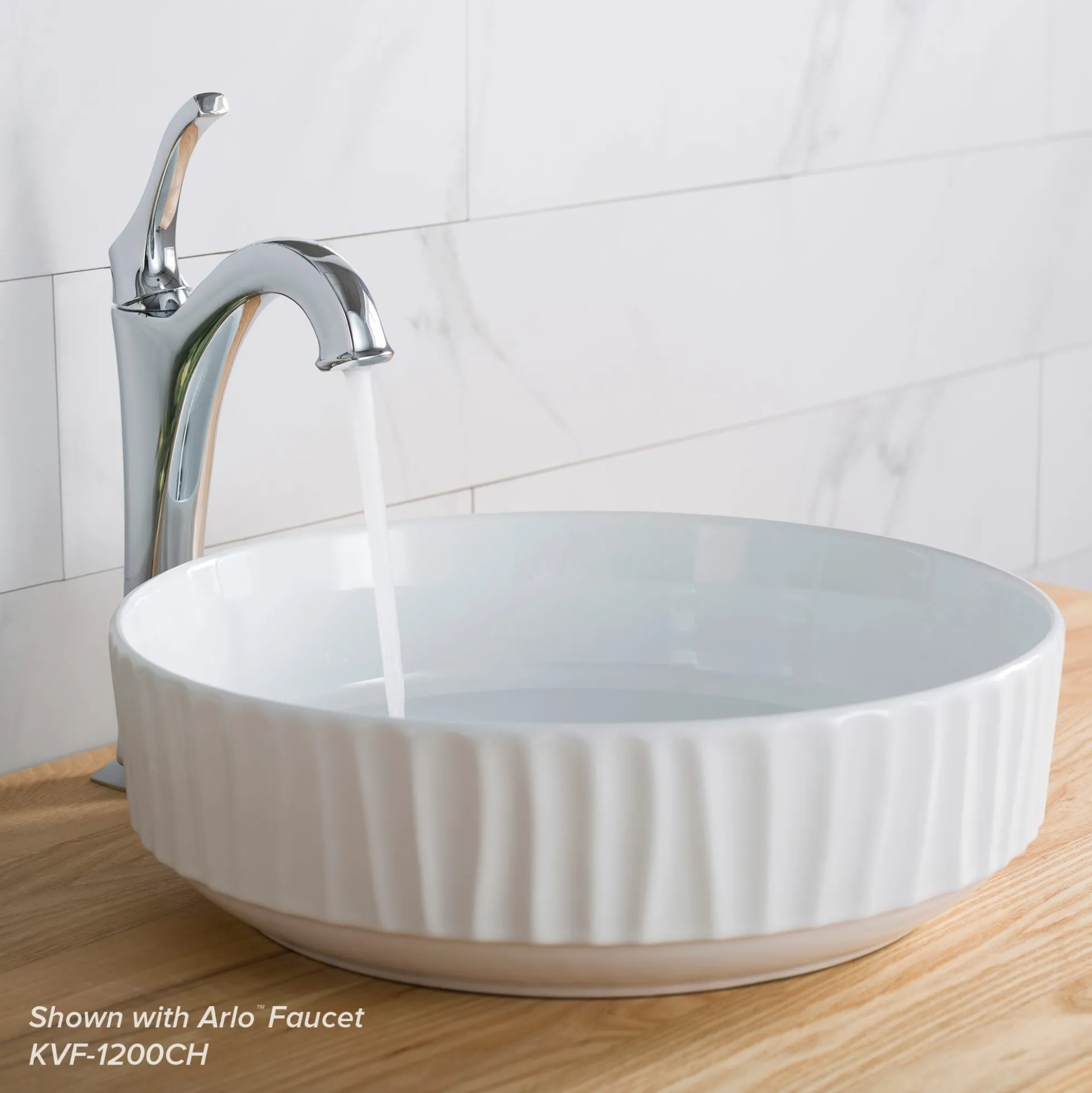 15 3/4" Round Vessel Ceramic Bathroom Sink in White