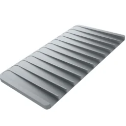 Self-Draining Silicone Dish Drying Mat or Trivet for Kitchen Counter in Light Grey
